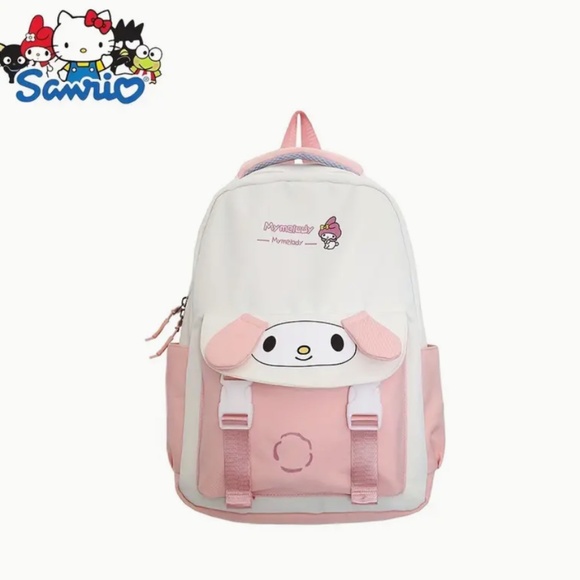 My Melody Graphic Backpack with Plushie | Perfect for Everyday
